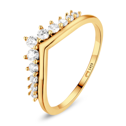 ANILLO VALENTINA ROCHE ABIERTO EN V CON CIRCONITAS