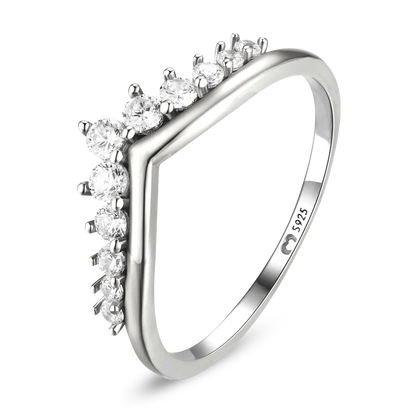 ANILLO VALENTINA ROCHE ABIERTO EN V CON CIRCONITAS