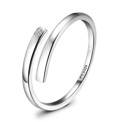 ANILLO VALENTINA ROCHE ARO LISO MINIMAL CON CIRCONITA