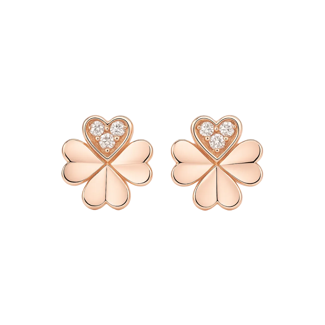 PENDIENTES VALENTINA ROCHE FLOR ROSADA CON CIRCONITAS