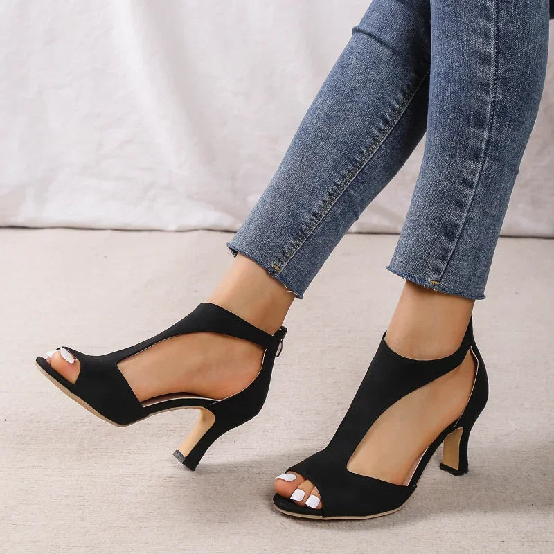 TACONES ABIERTOS ELEGANCIA MODERNA