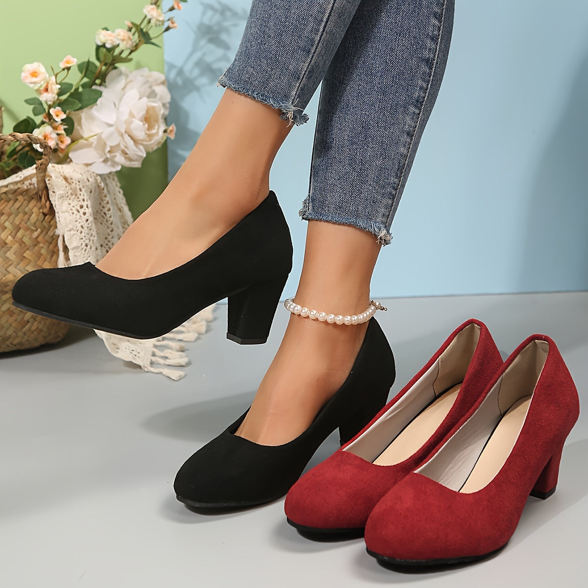ZAPATOS DE TACÓN MEDIO CLÁSICOS Y CÓMODOS