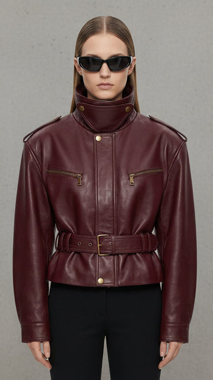 CHAQUETA BURGUNDY PREMIUM ESTILO URBANO