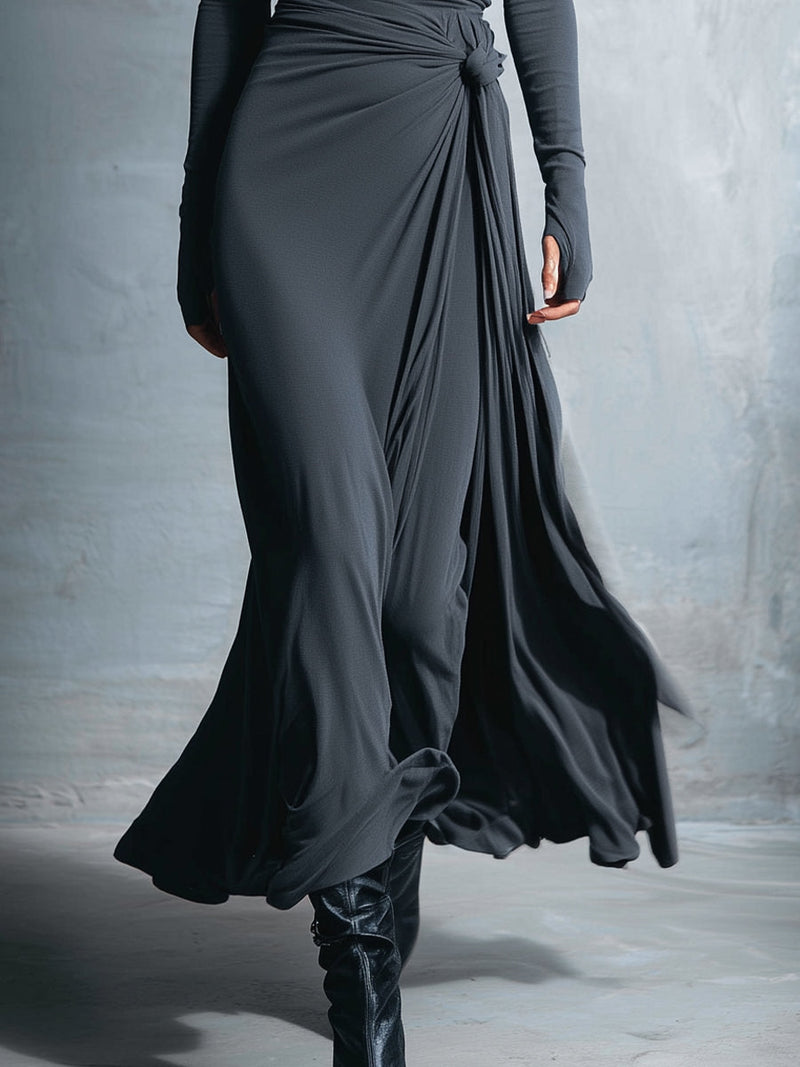 Joeena – Vestido maxi con nudo lateral