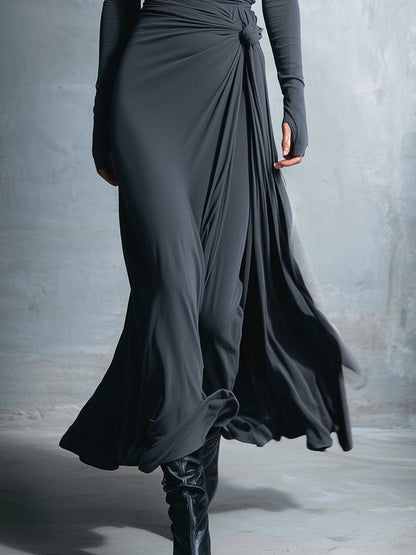 Joeena – Vestido maxi con nudo lateral