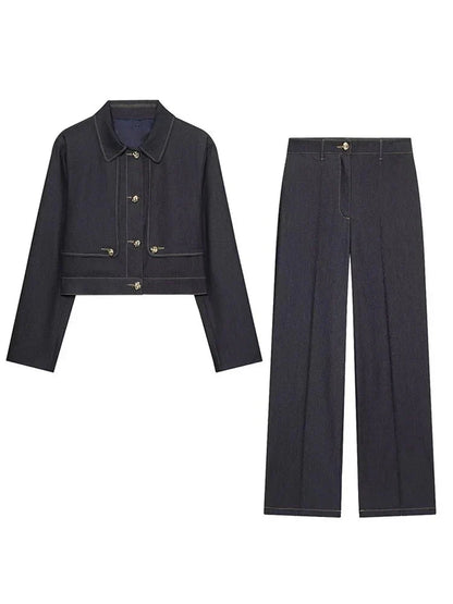 TOP PREMIUM CONJUNTO DENIM ESTRUCTURADO