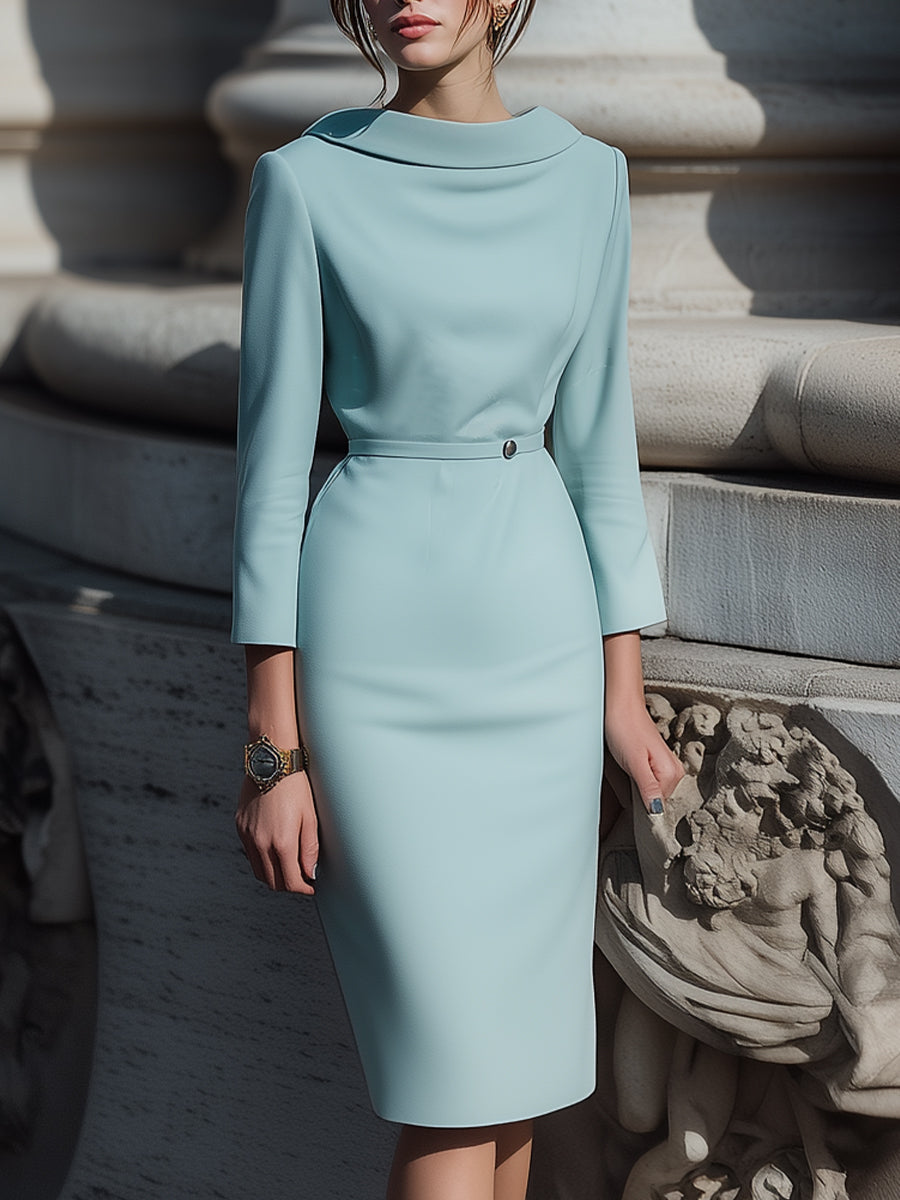 VESTIDO MIDI VALENTINA ROCHE ELEGANTE