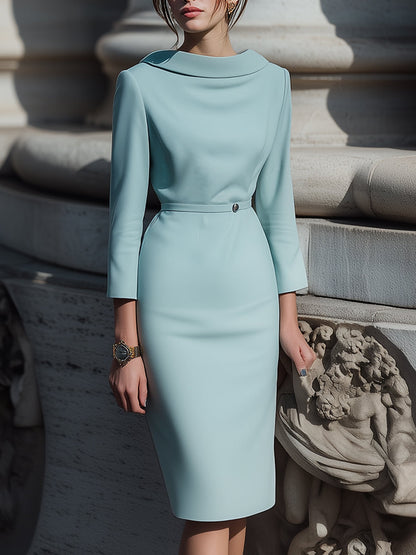 VESTIDO MIDI VALENTINA ROCHE ELEGANTE