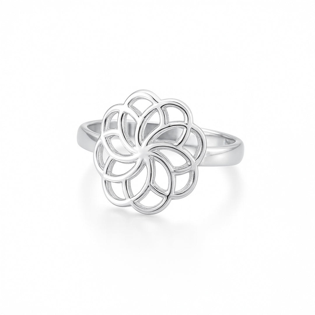 ANILLO VALENTINA ROCHE DORADO FLOR CALADA