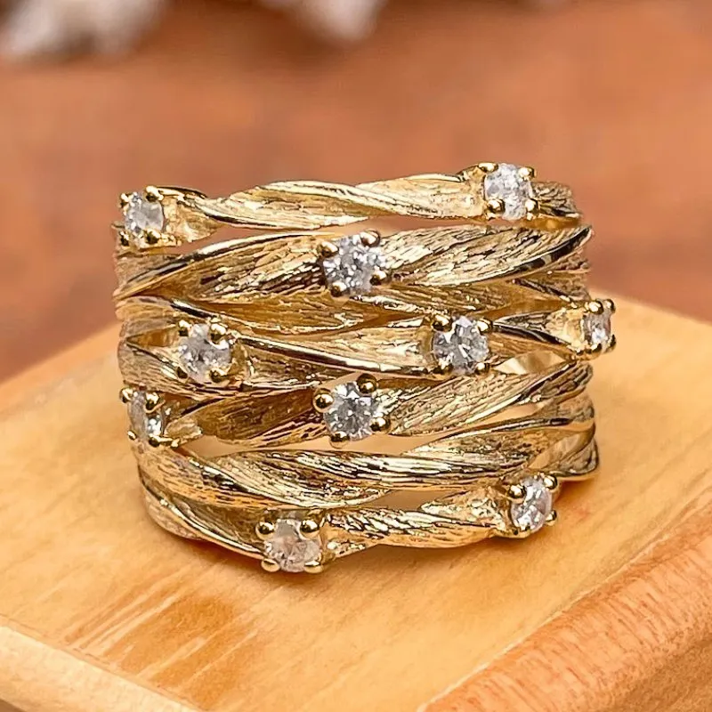 Anastasia | Anillo dorado vintage