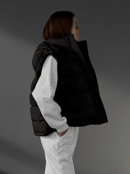 Chaleco sin mangas con cremallera CYC