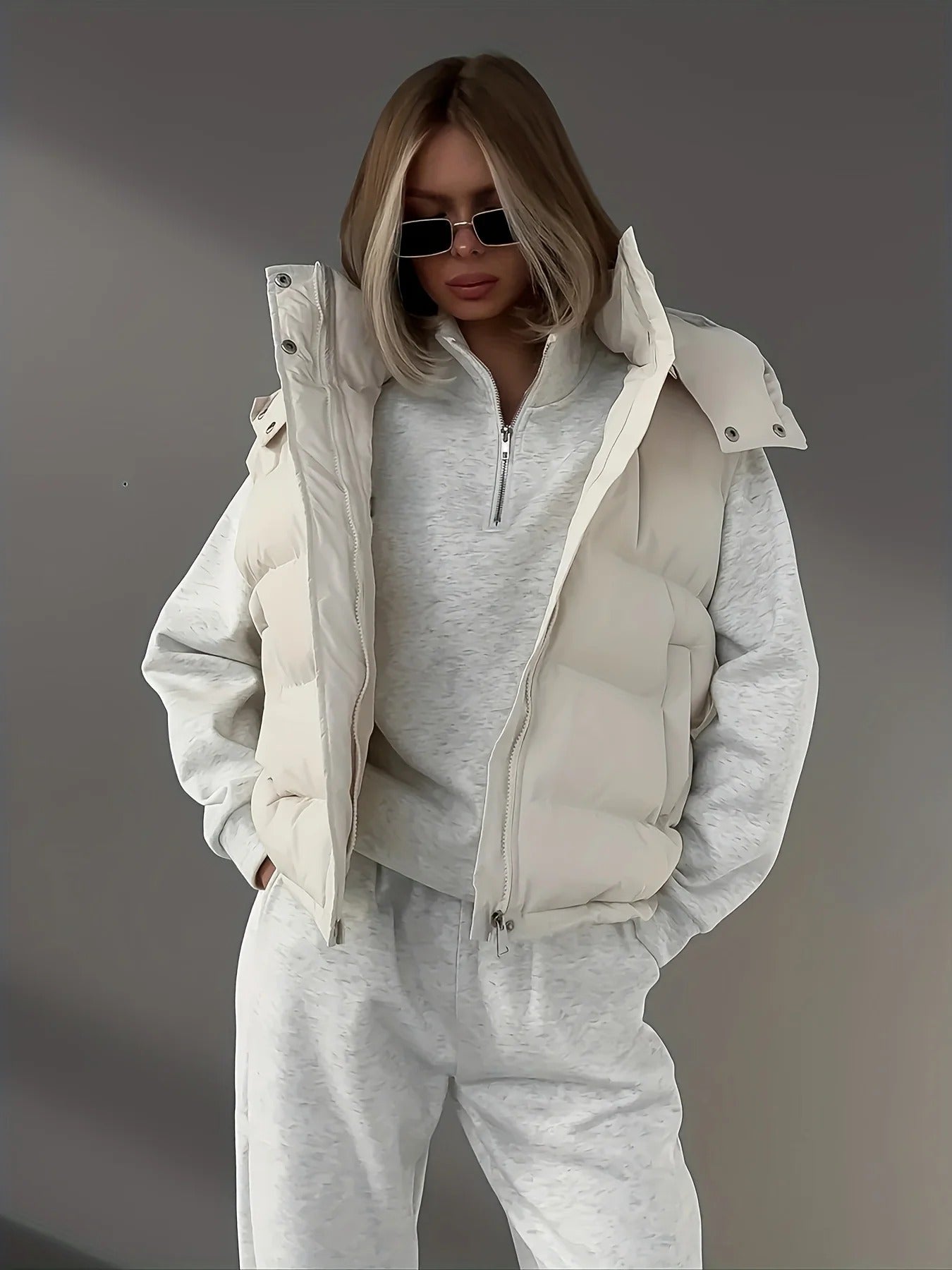 Chaleco sin mangas con cremallera CYC