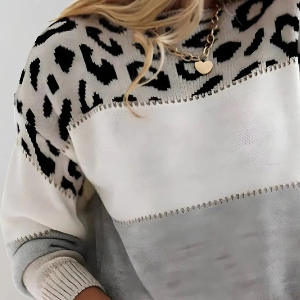 Enzo™- Suéter de punto de leopardo urbano