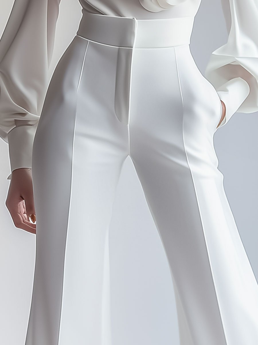 PANTALÓN VALENTINA ROCHE BLANCO ELEGANTE