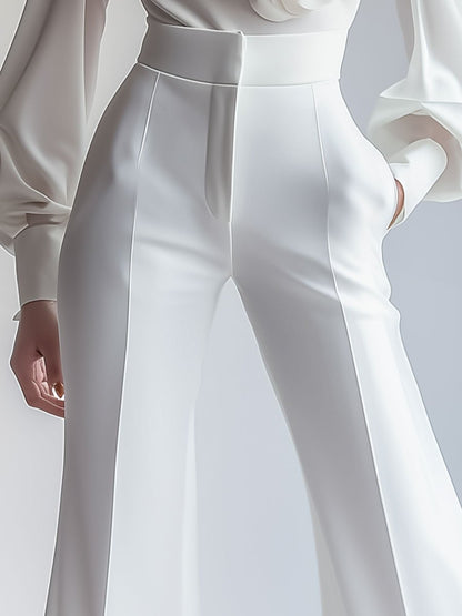 PANTALÓN VALENTINA ROCHE BLANCO ELEGANTE
