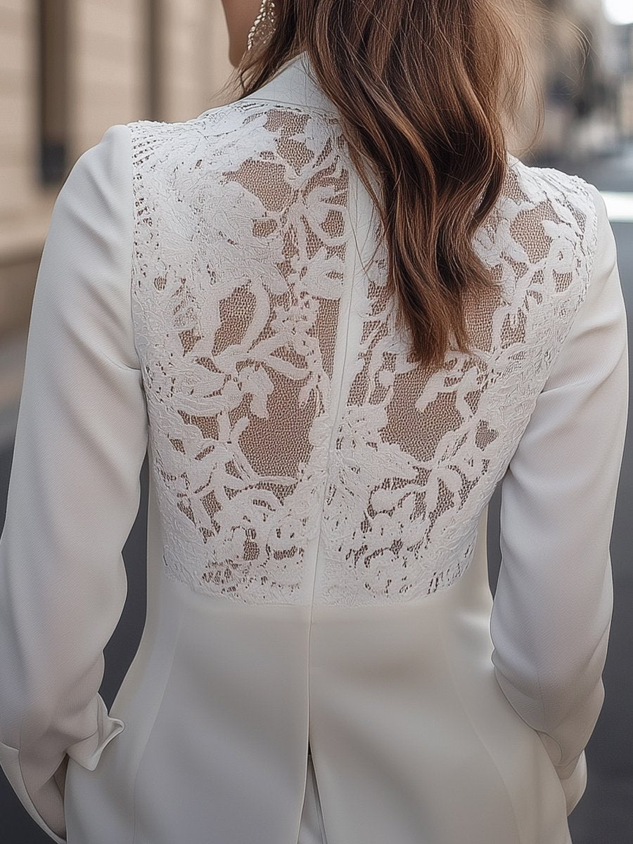 BLAZER VALENTINA ROCHE CON ENCAJE ELEGANTE