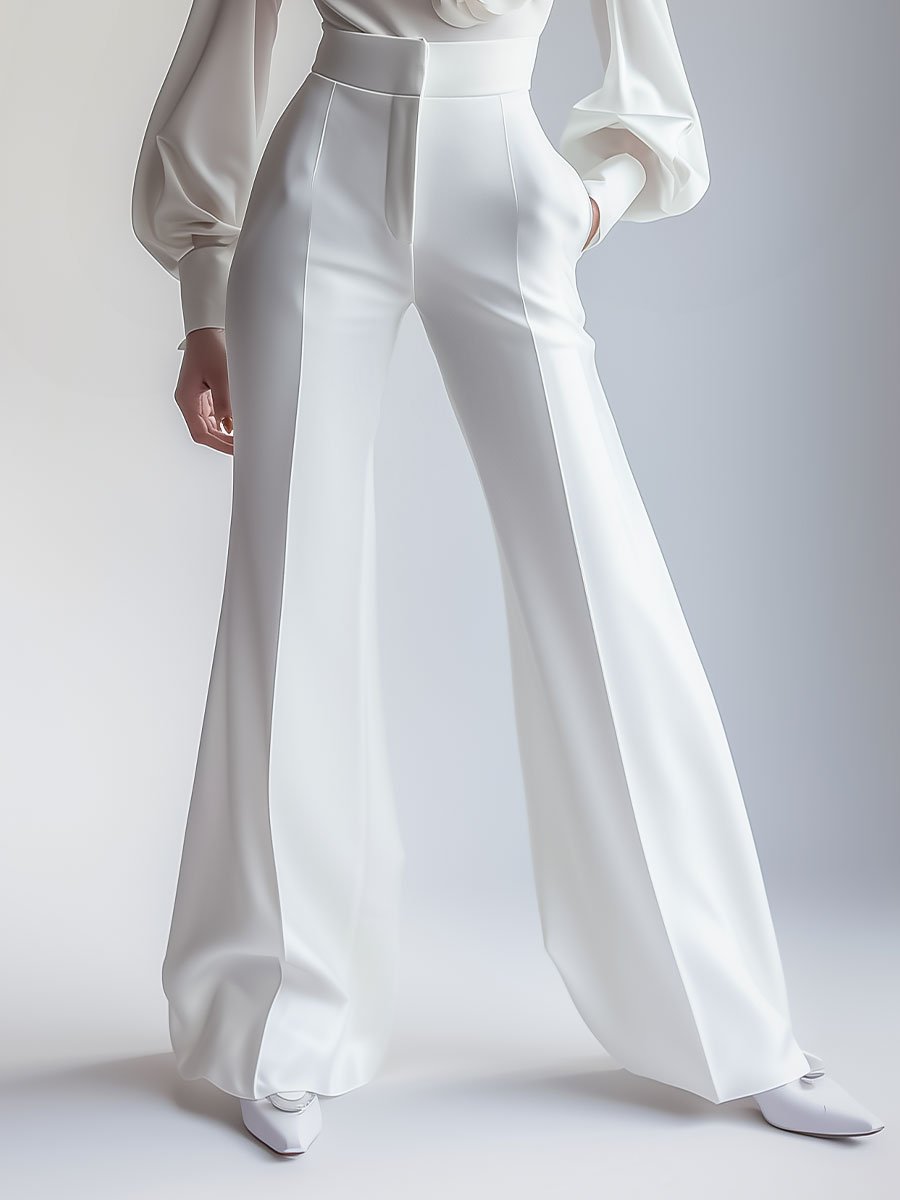 PANTALÓN VALENTINA ROCHE BLANCO ELEGANTE