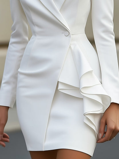 VESTIDO CORTO VALENTINA ROCHE BLAZER ELEGANTE