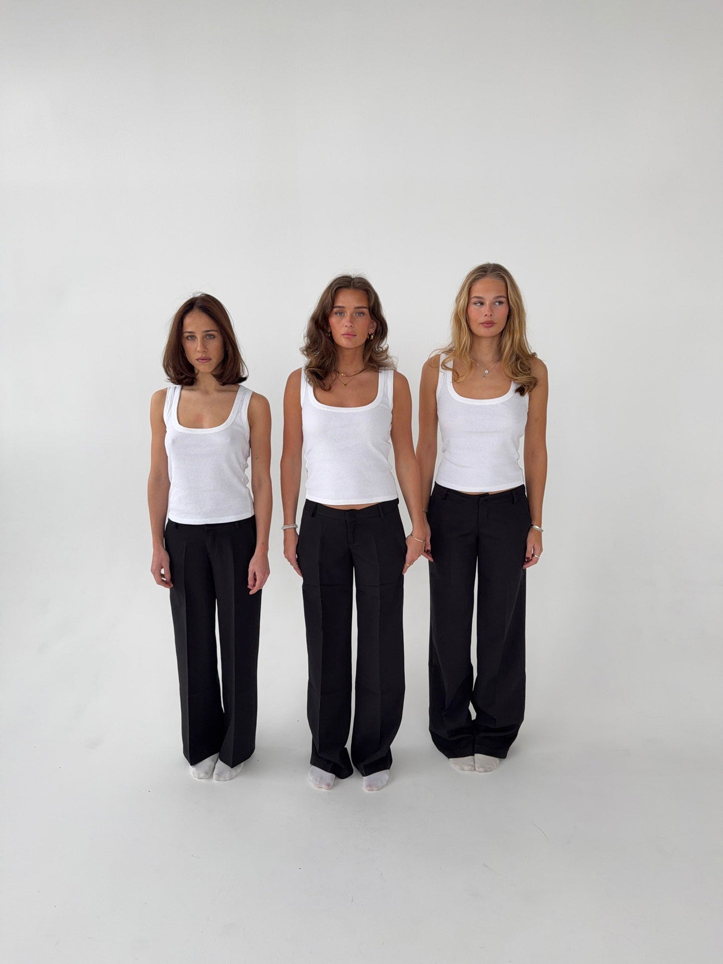 Pantalones de traje de cintura baja Britney - Negro