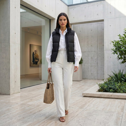 Chaleco sin mangas con cremallera CYC