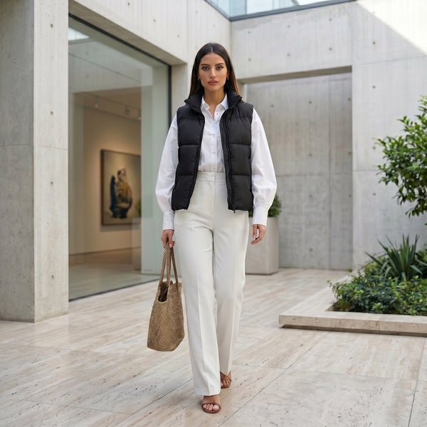 Chaleco sin mangas con cremallera CYC