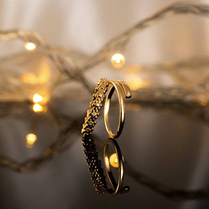 ANILLO VALENTINA ROCHE ARO LISO MINIMAL CON CIRCONITA
