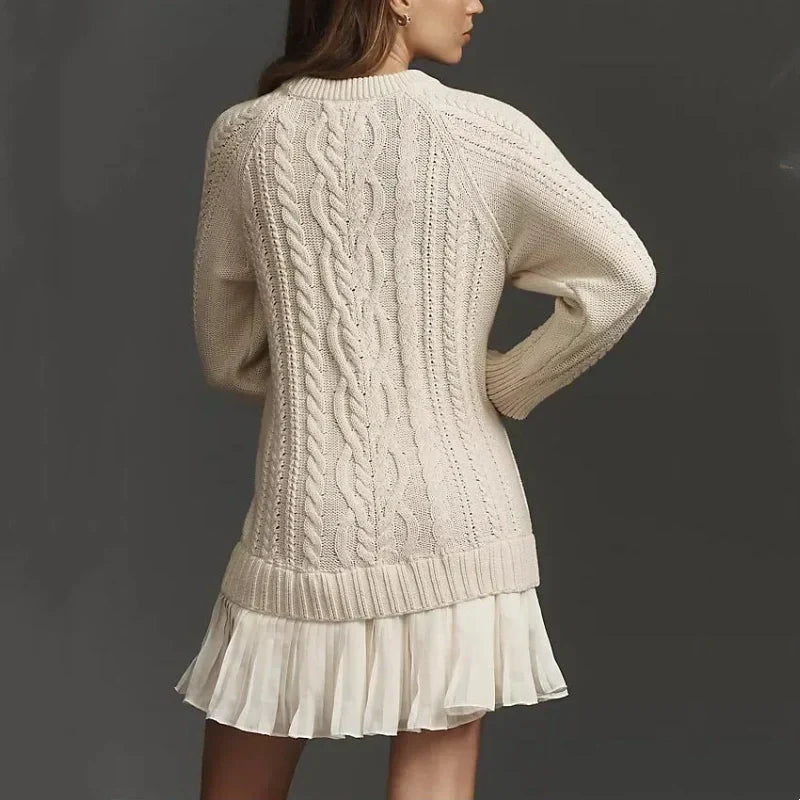 Kalena – Vestido mini de punto con diseño de trenzas