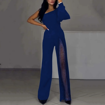 VESTIDO NEGRO DE FIESTA CON DETALLE TRANSPARENTE