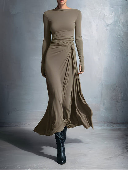 Joeena – Vestido maxi con nudo lateral